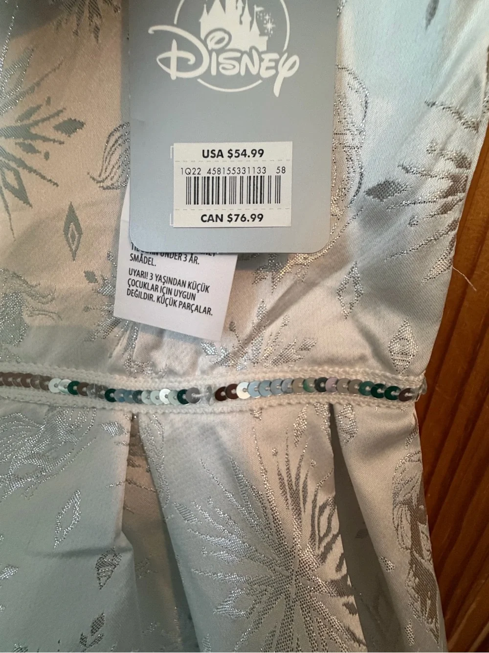 Disney White and Silver Sparkle Snowflake Party Dress